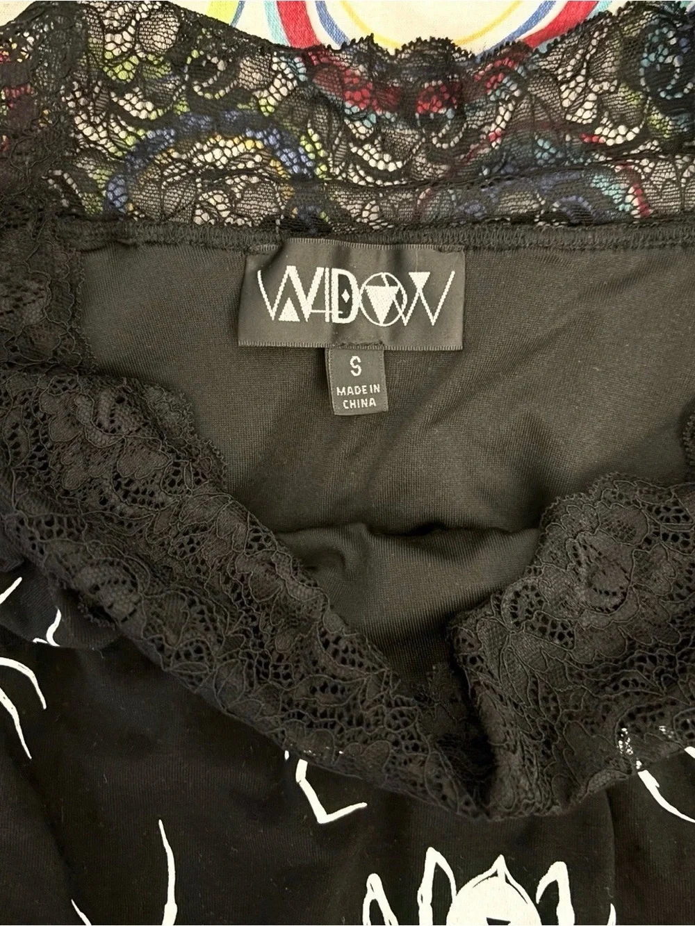 NWOT Widow Dolls Kill Goth Spider Lace Trim Black Mini Skirt
